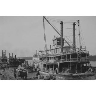 Paddle Wheeler at Levee at Vicksburg Mississippi Photographic Print