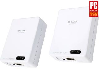 D Link DHP 701AV HomePlug AV2 AV2000 MIMO Gigabit Powerline Starter Kit, up to 2000Mbps