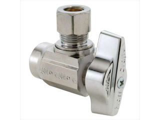 Brasscraft KTR19X C1 .5 in. Nominal Sweat Inlet x .375 in. OD Compression .25   Turn Angle Valve   No Lead