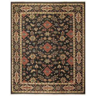 Feizy Hand knotted 100 percent Wool Pile Ihrin Rug in Black/Black 8 6