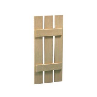 Fypon 42 in. x 16 in. x 1 1/2 in. Polyurethane Timber Plank Shutters Pair SH3PO16X42S