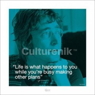 John Lennon   Life Is What Happens Quote Poster Print (16 X 16)
