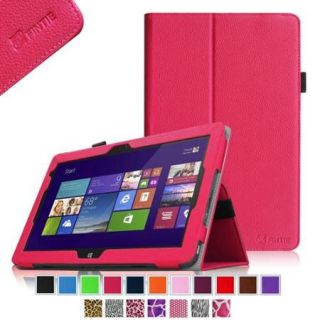 Fintie Folio Case Premium Vegan Leather Cover For Dell Venue Pro11 2500 64 GB Tablet, Meganta