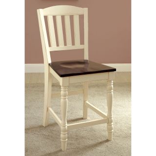 Furniture of America Besette Cottage Counter Height 2 Tone Dining Chair   Bar Stools