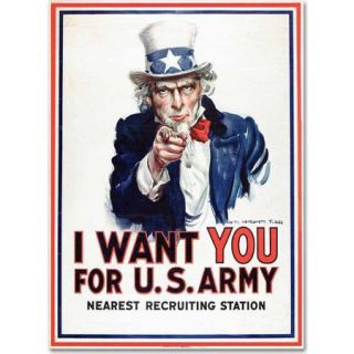Trademark Fine Art "I Want You" Canvas Art by James Montgomery Flagg
