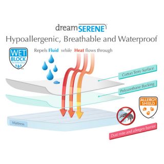 dreamSERENE Comfort Terry Hypoallergenic, Waterproof and Breathable