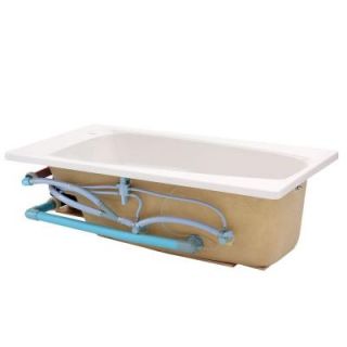 American Standard EverClean 5 ft. x 32.75 in. Reversible Drain Whirlpool Tub in White 2732LC.020