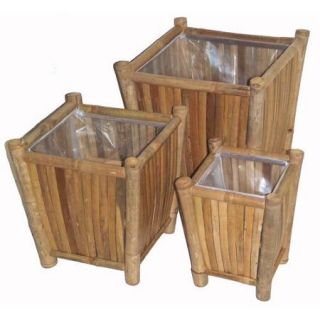 Bamboo54 3 Piece Square Planter Box Set