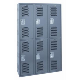 Hallowell Welded 2 Tier 3 Wide Ventilated Locker