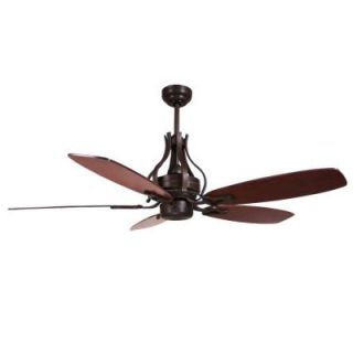 Yosemite Home Decor 52 in. Oil Rubbed Bronze Ceiling Fan with 80 in. Lead Wire WASHBURN ORB NLK