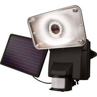 MAXSA Solar Security Video Camera with Floodlight — 16 LEDs, 879 Lumens, Model# 44642-CAM-BK  Security Camera Lights