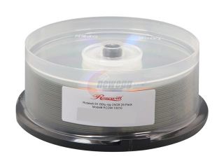 Rosewill RCDM 10010 – 25 GB 6X BD R 25 Pack Blank Compact Disc Spindle – Blu ray, Shiny Silver   OEM
