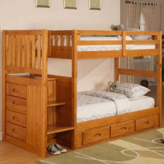 Discovery World Furniture Weston Twin over Twin Staircase Bunk Bed