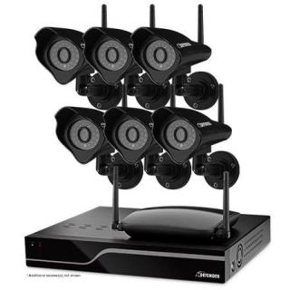 Defender Sentinel Wireless 8 CH 1TB DVR with 6 Wireless 520TVL Cameras with 75ft Night Vision