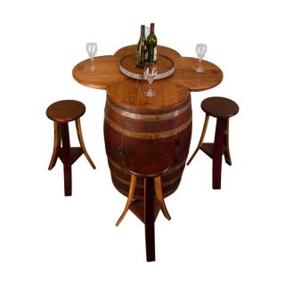 Wine Barrel Table Set with Cabinet Base   Shopping   The