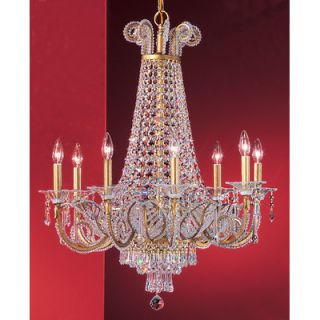 Beaded Leaf 8 Light Crystal Chandelier by Classic Lighting