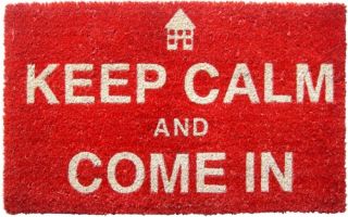 Entryways Keep Calm Outdoor Doormat   Doormats