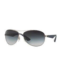 Ray Ban Wire Frame Metal Sunglasses, Antique Silver
