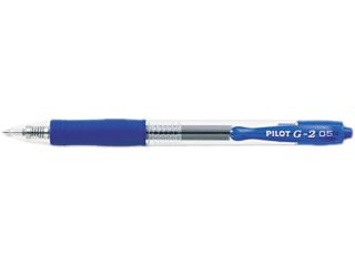 Pilot G2 Retractable Gel Ink Roller Ball Pen, Blue Ink, Extra Fine (Dozen)