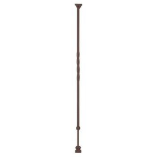 Ole Iron Slides 1/2 in. x 1/2 in. x 30 1/4 in. to 38 in. Oil Rubbed Copper Wrought Iron Twist Adjustable Baluster SP124 WR038COC
