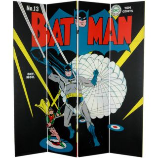 71 x 63 Tall Double Sided Batman and Robin 4 Panel Room Divider by