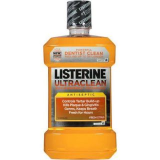 Listerine Ultraclean Fresh Citrus Antiseptic Mouthwash, 1.5 l