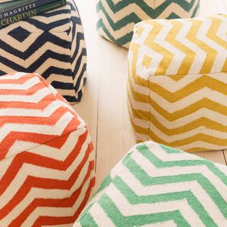 Wave Large Chevron 18 inch Cube Pouf   Shopping   Great
