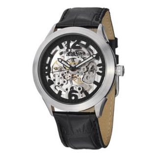 Stuhrling Original Men's Commerce Mechanical Leather Strap Watch