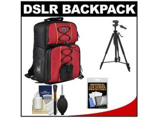 DOLICA Bundle Includes 65" Tripod & Professional Sling Bag Red for DSLR and Mirrorless ILC