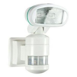 NightWatcher Security 220° White Motorized Motion Tracking Halogen Outdoor Security Light NW 200WH