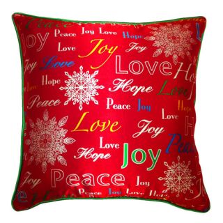 Filos Design Holiday Elegance Joy Hope Love Silk Throw Pillow