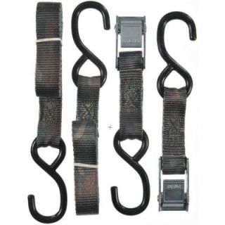 Keeper 1 in.x 6 ft. x 1200 lb. ATV/Cycle Camo Cam Buckle Tie Down 2 Pack 03715