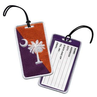 Palmetto (Clemson Colors) Luggage Tag (Set of 3)