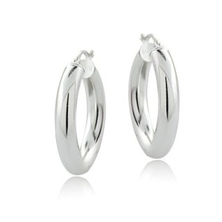 Mondevio Sterling Silver Round Hoop Earrings   16975598  