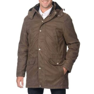 Pier 91 Mens Army Goose Down Parka with Removable Hood  