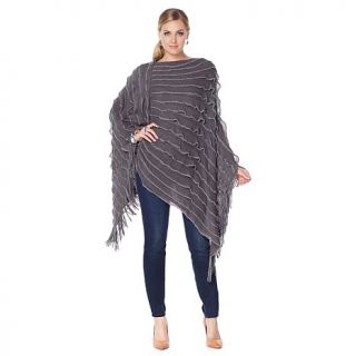 Colleen Lopez "That's So French" Ruffle Lurex Poncho   7827625