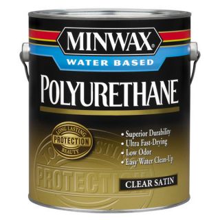Minwax Water Based Oil Modified Polyurethane Quart Clear Satin