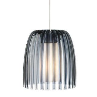 LBL Lighting Olivia 1 Light Satin Nickel Pendant with Smoke Shade LF566SMSC2D