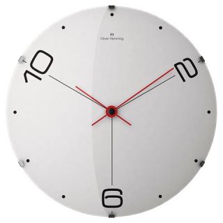Oliver Hemming Wall Clock with Dot and Number Dial   White (20