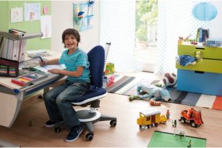 Moll Champion Kids Adjustable Desk Chair in Blue   Kids Desk Chairs