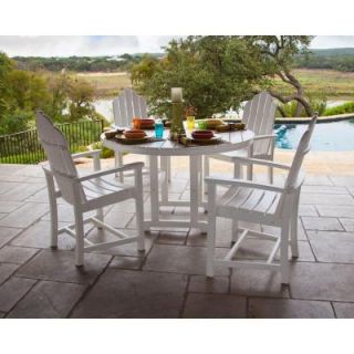 Hanover Siesta Key 5 Piece All Weather Patio Dining Set with 4 Adirondack Dining Chairs and Table SIESTAKEY5PC