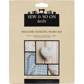 Sew and So On Hanging Heart Kit, Welcome