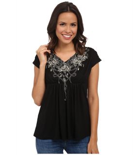 Rock And Roll Cowgirl Short Sleeve Top 47 4653 Black