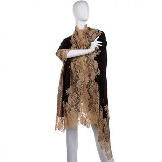 Clever Carriage Company Gold Lace Scarf/Wrap   7307093