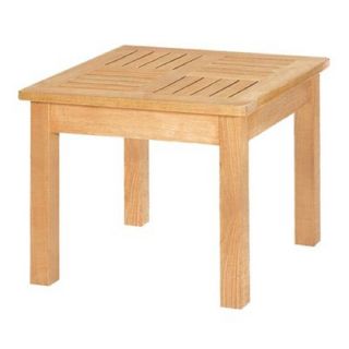 HiTeak Furniture 19.7 in W x 19.7 in L Square Teak End Table