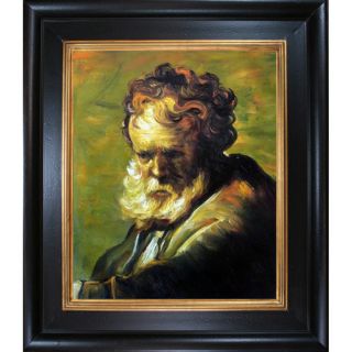 Bust of an Old Man by Rembrandt Harmenszoon Van Rijn Framed Painting