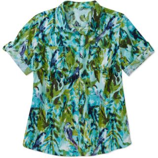 White Stag Women's Plus Size Woven Camp Shirt