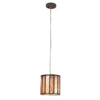 Varaluz Affinity 8.25 in W New Bronze Mini Pendant Light with Shade