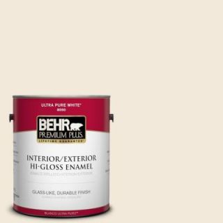 BEHR Premium Plus 1 gal. #740C 1 Seaside Sand Hi Gloss Enamel Interior/Exterior Paint 805001