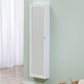 InnerSpace Over the Door / Wall Mounted Jewelry Armoire Mirror   14W x 47H in.   Jewelry Armoires